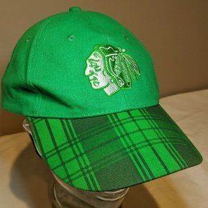 Chicago Blackhawks Irish CSN Cap Hat Adjustable St. Patrick Kick10